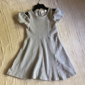 Girls dress Zara size 11-12 White w/ blue stripes